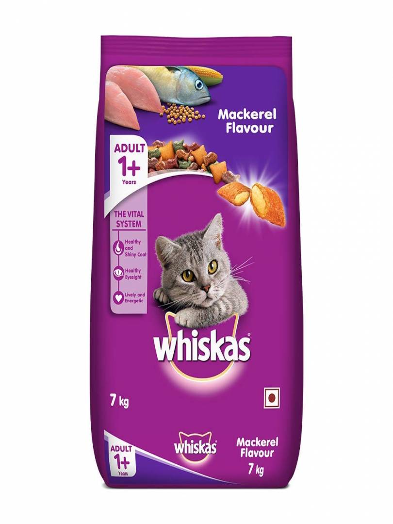 Whiskas Adult (+1 year) Dry Cat Food, Mackerel Flavor, 7kg Pack Catalogue Image 1